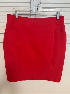 H&M Bright Red Pencil Skirt